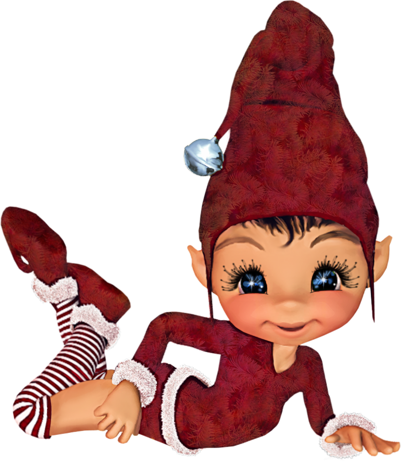 Christmas Elf Blue-silver By Myriadelle On Clipart - Christmas Elf Transparent (800x922), Png Download