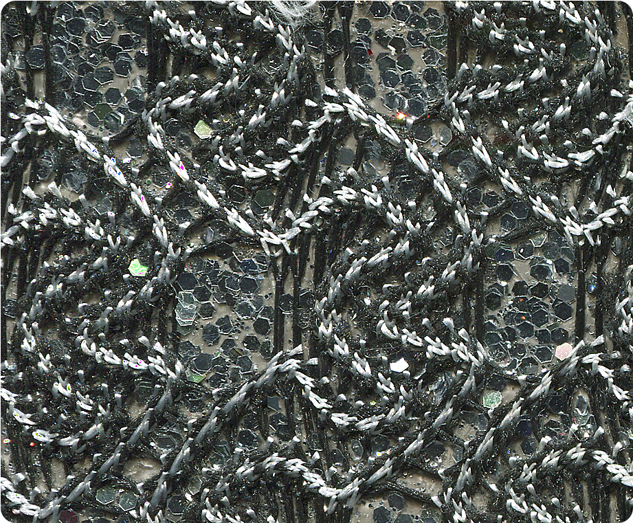 46 Black White Knitted Silver Sparkle Fabric Swatch - Cobblestone (1100x825), Png Download