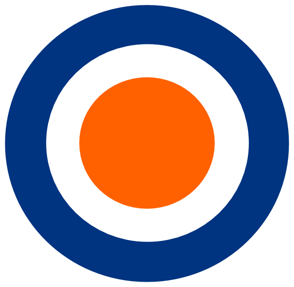 Black And White Download Bullseye Clip Art At Clker - Orange And Blue Bullseye (600x586), Png Download