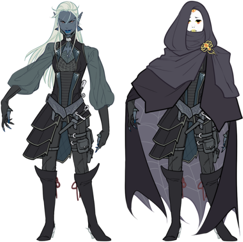 Drow Oc I Plan On Using For The Next Campaign - Drow Character Design (500x497), Png Download