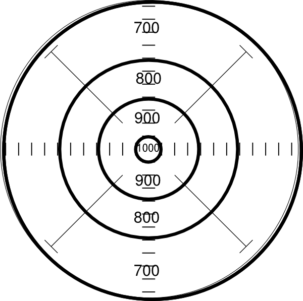 Printable W/ No Bullseye Clip Art At Clipart Library - Bullseye Large (600x597), Png Download