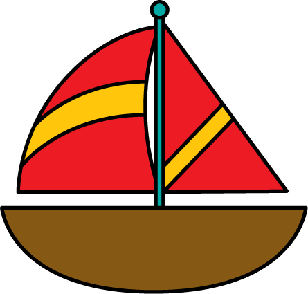 Sailboat Clipart 0 Sailboat Boat Free Clip Art 2 Wikiclipart - Water Transport Images Cartoon (445x425), Png Download