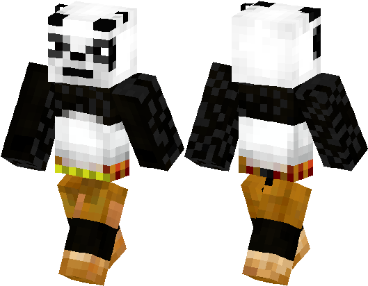 Minecraft Skin Kung Fu Panda (528x418), Png Download