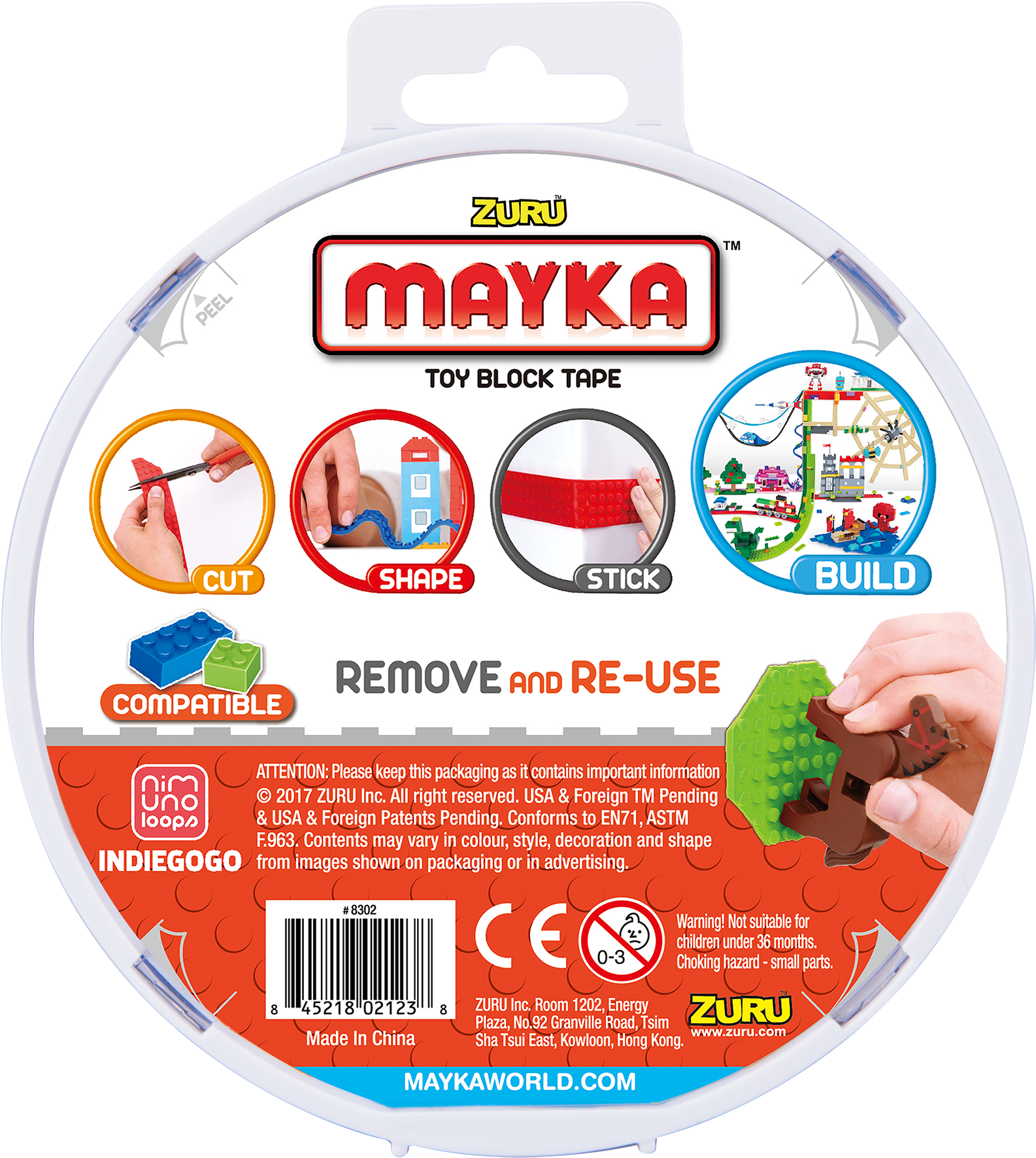 Mayka Toy Block Tape 2 Stud 6 5ft Pinknon-marking (2000x2000), Png Download