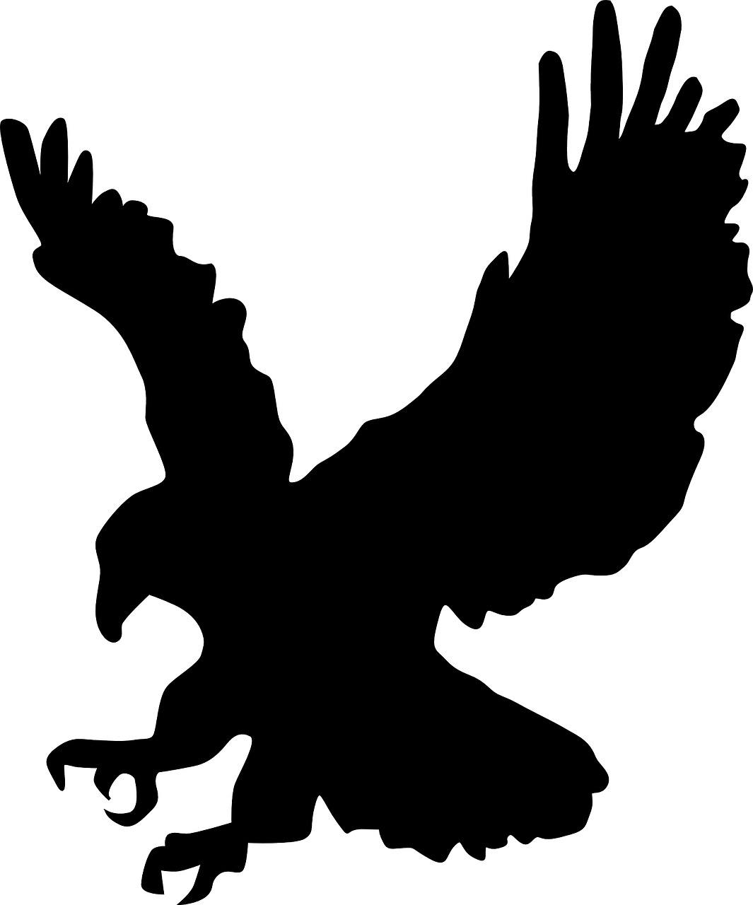 Gifs De Aguilas Kung Fu - Eagle Black & White (317x381), Png Download