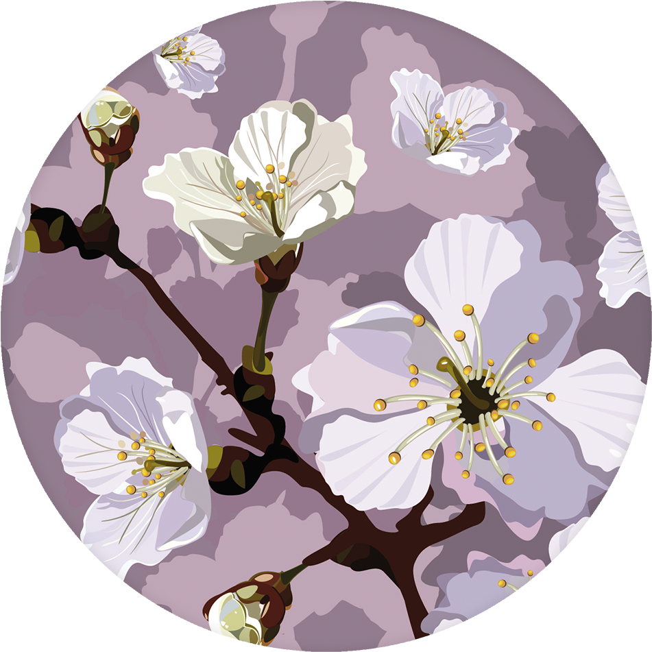 Flowers Fabric Print (1000x1000), Png Download