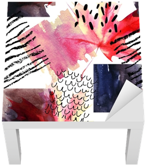 Abstract Seamless Pattern With Watercolor Squares And - Watercolor Painting (400x400), Png Download