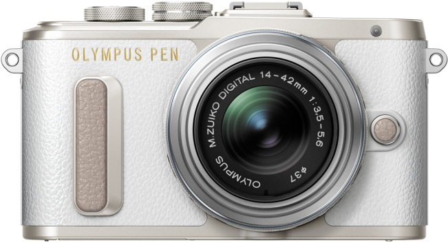Pen E Pl8 White Body With 14 42mm Iir Silver Lens - Olympus Pen E Pl8 Body (650x650), Png Download