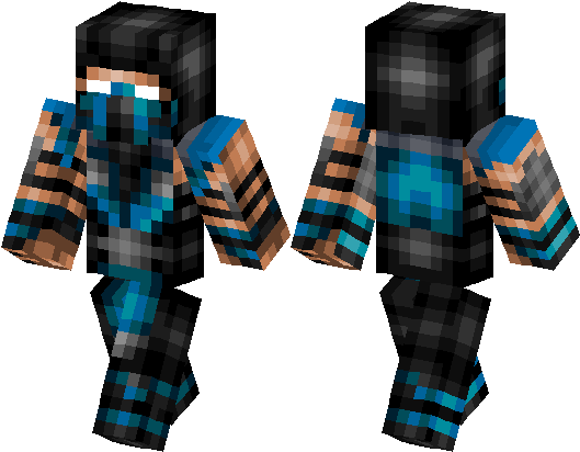 Sub Zero From Mortal Kombat X - Skin De Minecraft De Mortal Kombat (528x418), Png Download