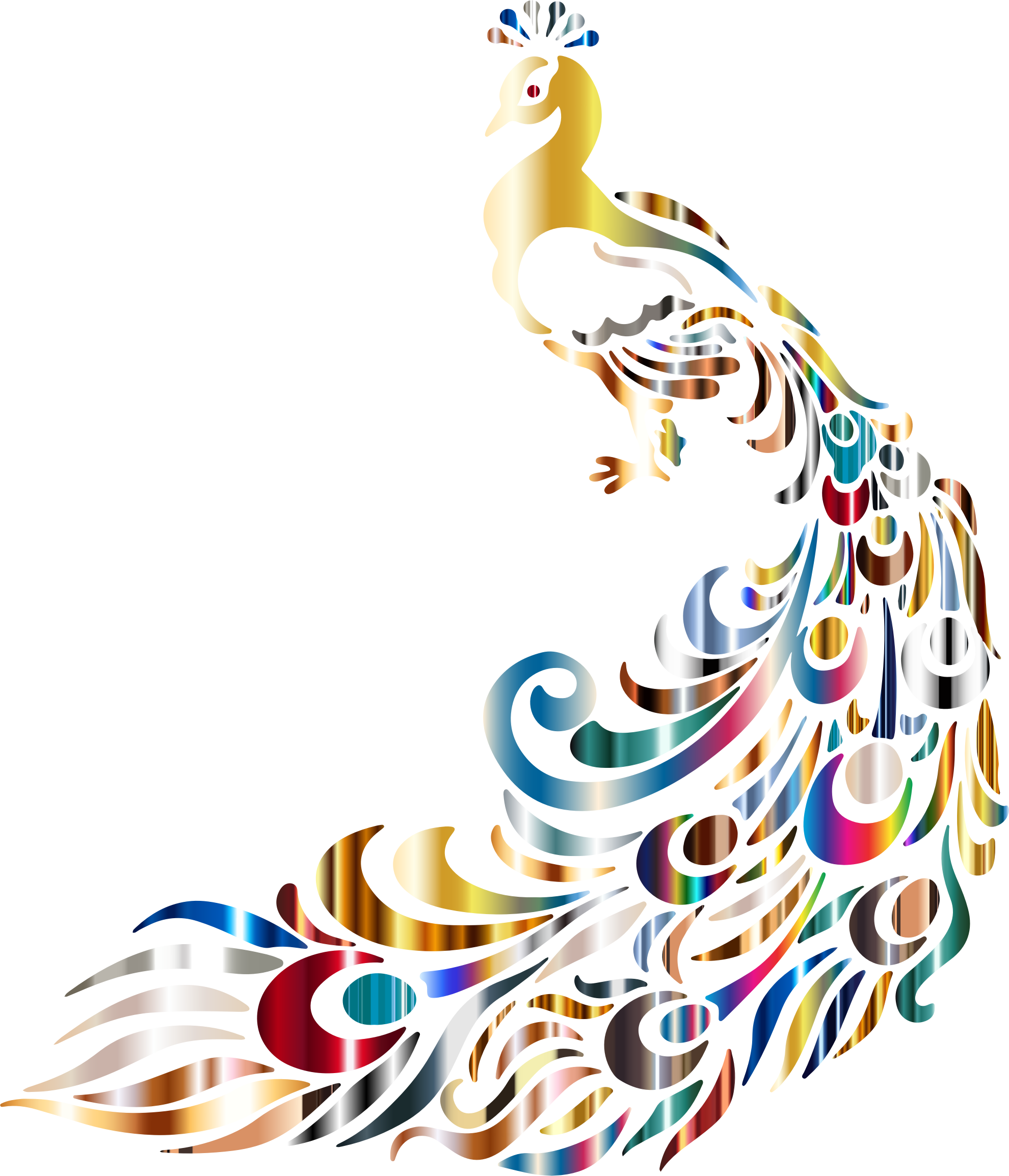 This Free Icons Png Design Of Chromatic Peacock 3 No (1980x2308), Png Download