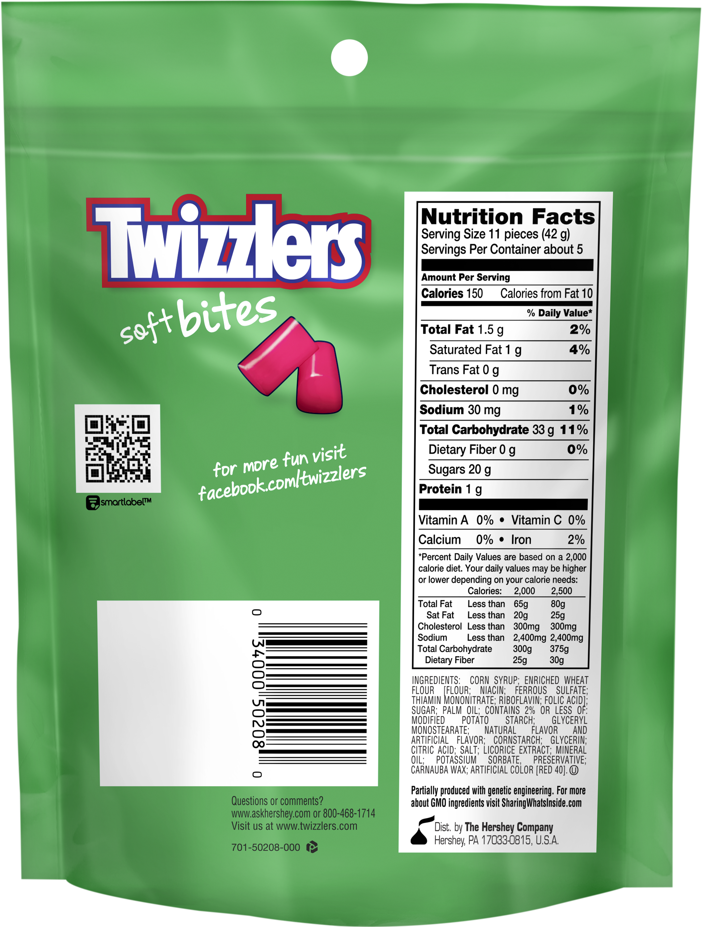 Twizzlers, Soft Bites, Watermelon Candy, 8 Oz - Twizzlers Cherry Bites - 5 Oz Box (3000x3000), Png Download