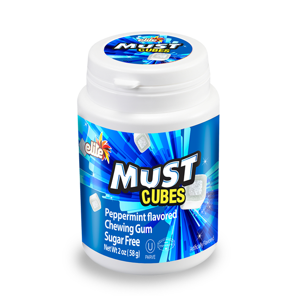 Elite Must Gum Cubes Peppermint 58g - Elite Must Chewing Gum (700x700), Png Download