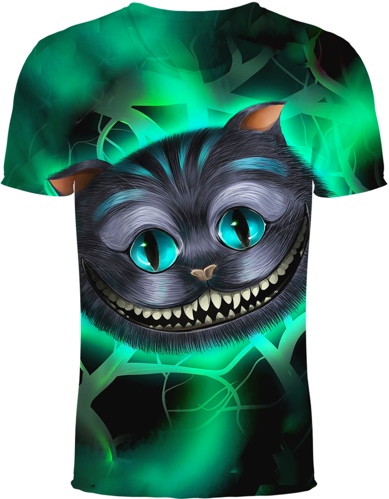 Cheshire Cat Alice In Wonderland 3d T-shirt - Cheshire Cat (1045x1044), Png Download