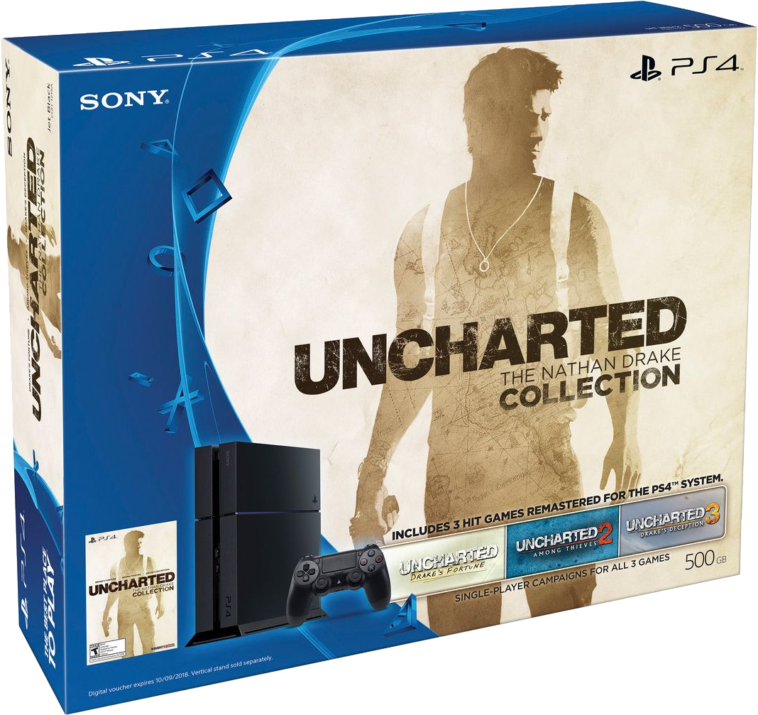 Play Station 4 Uncharted (1068x1007), Png Download