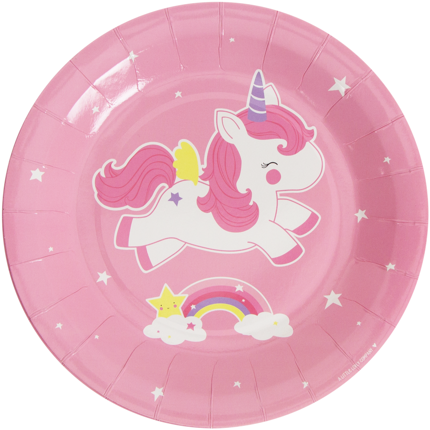 Unicorn Paper Plate - Piatti Carta Unicorno (960x960), Png Download