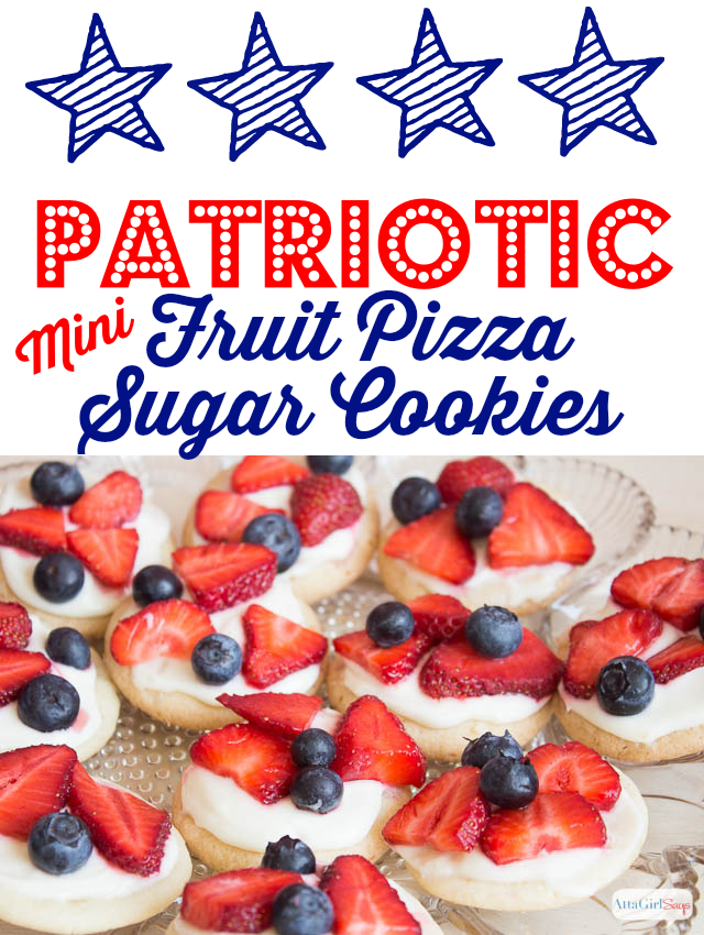 Patriotic Mini Fruit Pizza Recipe - Patriotic Fruit Pizza (640x850), Png Download