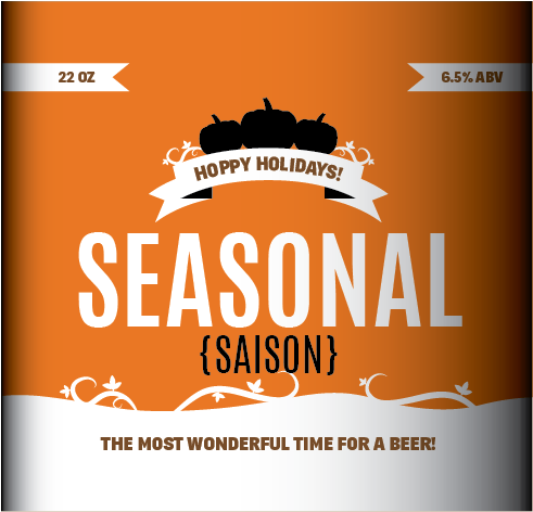 Beer Label With Necker - Graphic Design (490x677), Png Download