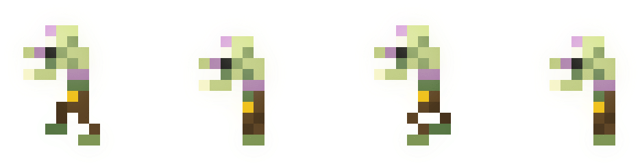 Micro Pixel Zombie - Pixel Art Zombie (1024x1024), Png Download
