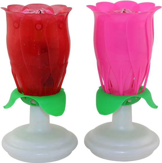Rose Flower Music Birthday Candle,birthday Candle,round - Candle (750x750), Png Download