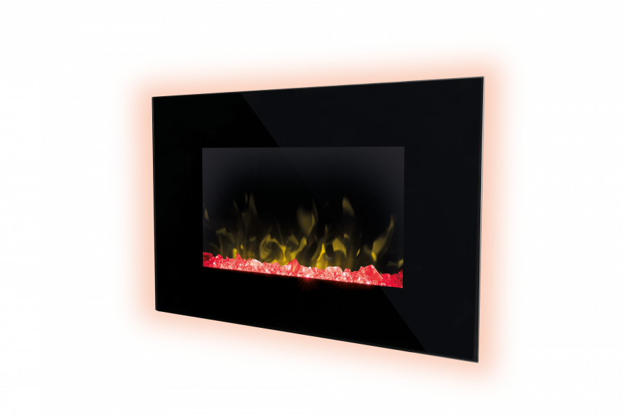 Dimplex Toluca Wall Fire Angle Crystal - Hearth (900x600), Png Download