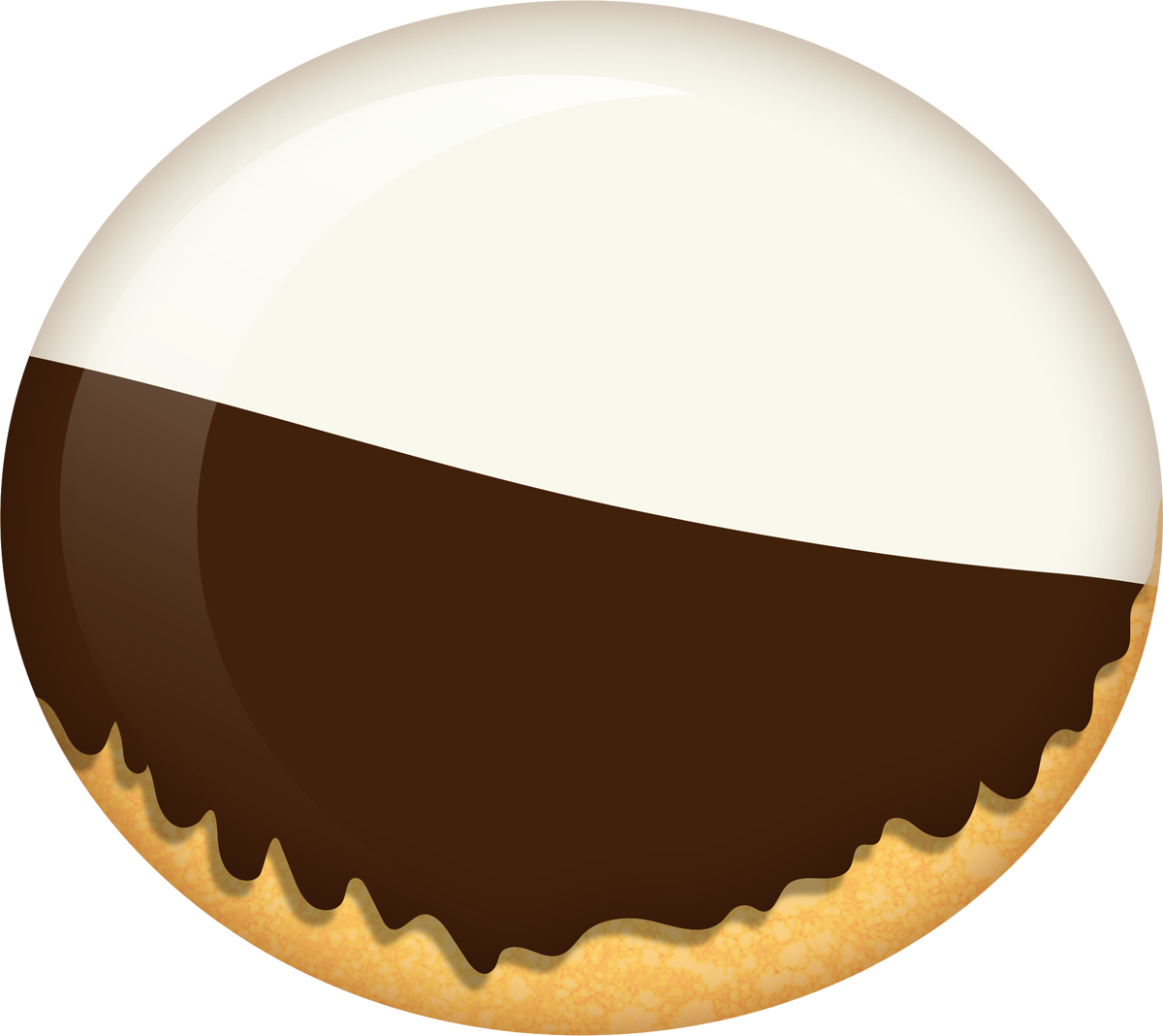 Black & White Cookie - Party (1200x1068), Png Download