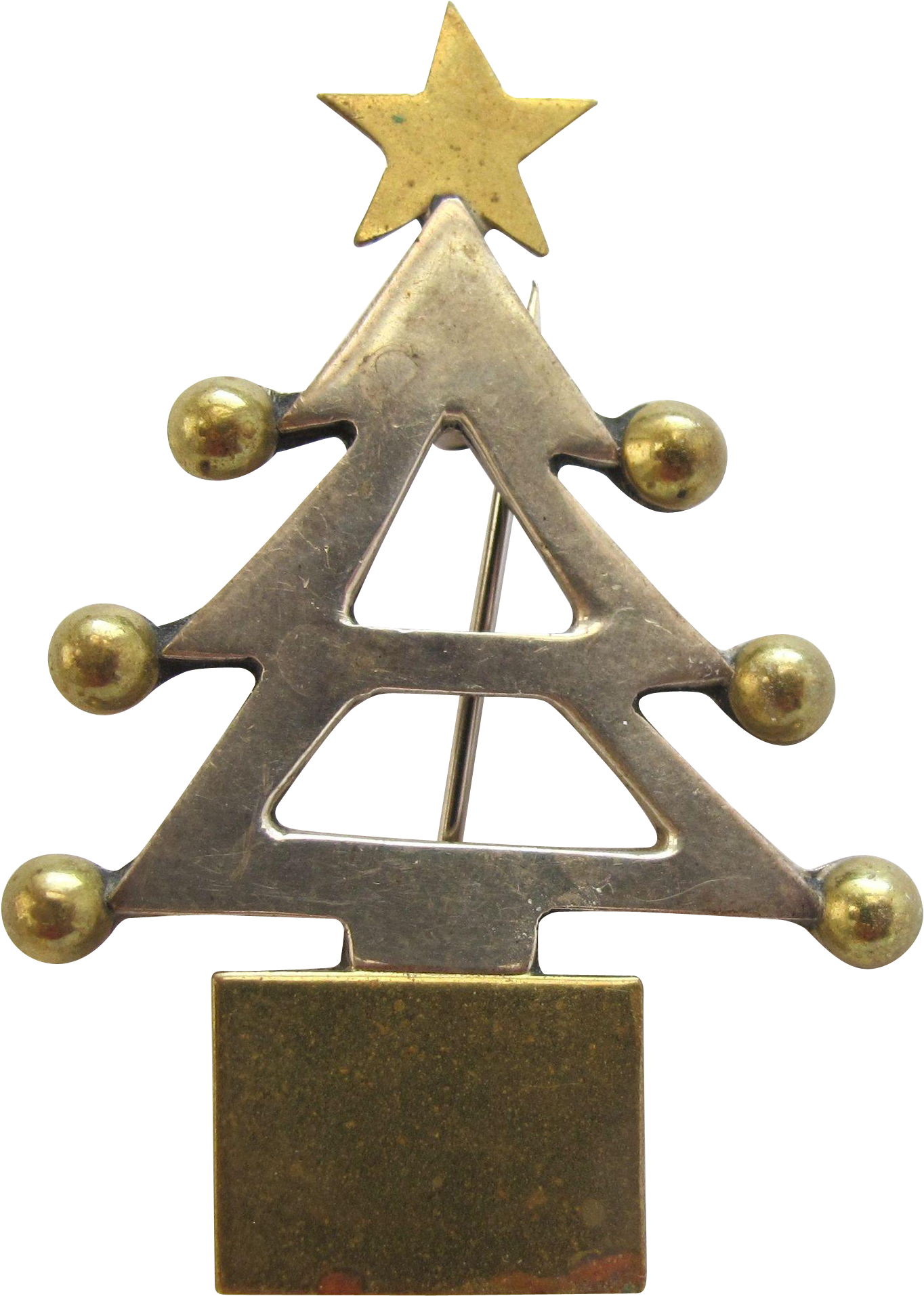 Vintage Mexico Sterling Silver Christmas Tree Pin - Christmas Tree (1912x1912), Png Download