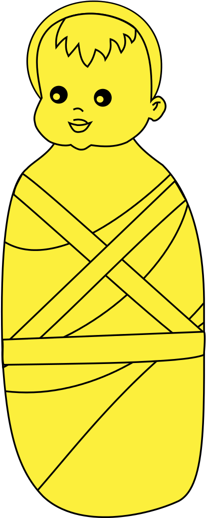 Meuble Héraldique Bébé-emmailloté - Vector Graphics (744x1052), Png Download