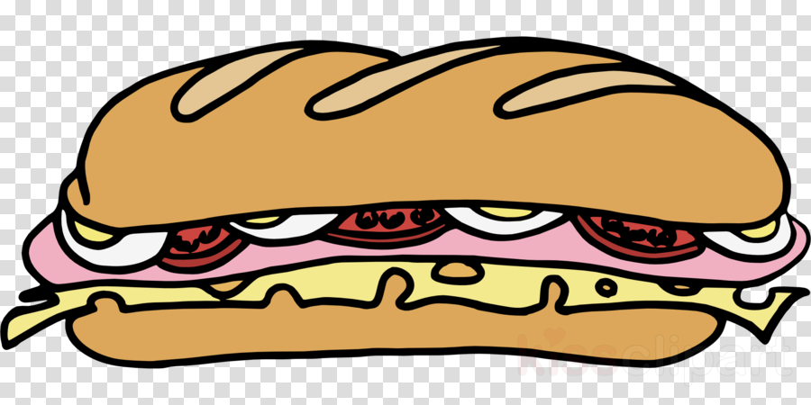 Sub Sandwich Clip Art (900x450), Png Download