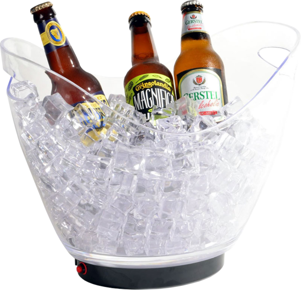 8 Liter Led Ice Bucket - Beer Bottle (600x577), Png Download