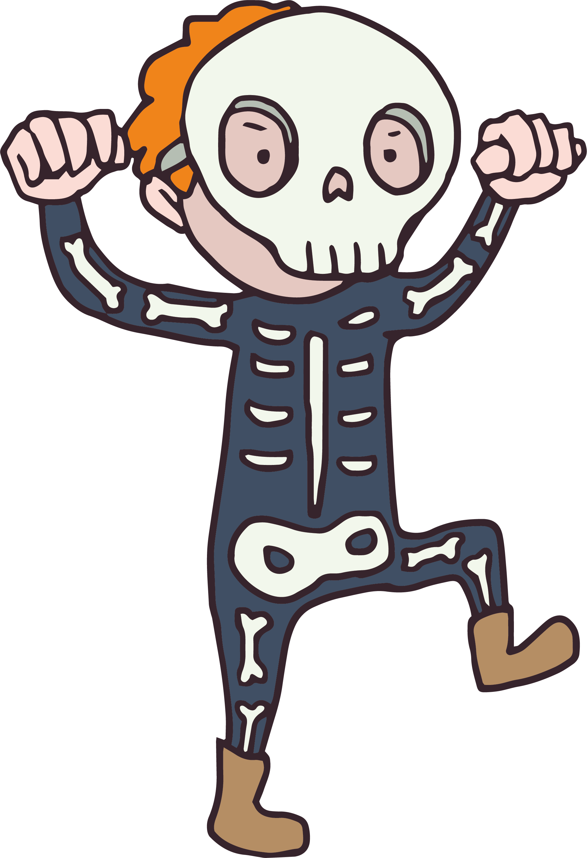 Skeleton Homo Sapiens Mask Clip Art - Human Skeleton Skeleton Cartoon Png (1951x2851), Png Download