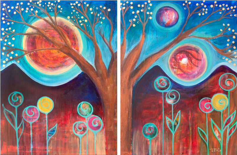 Dualitree - Original Sold - Prints Available - Painting (900x600), Png Download