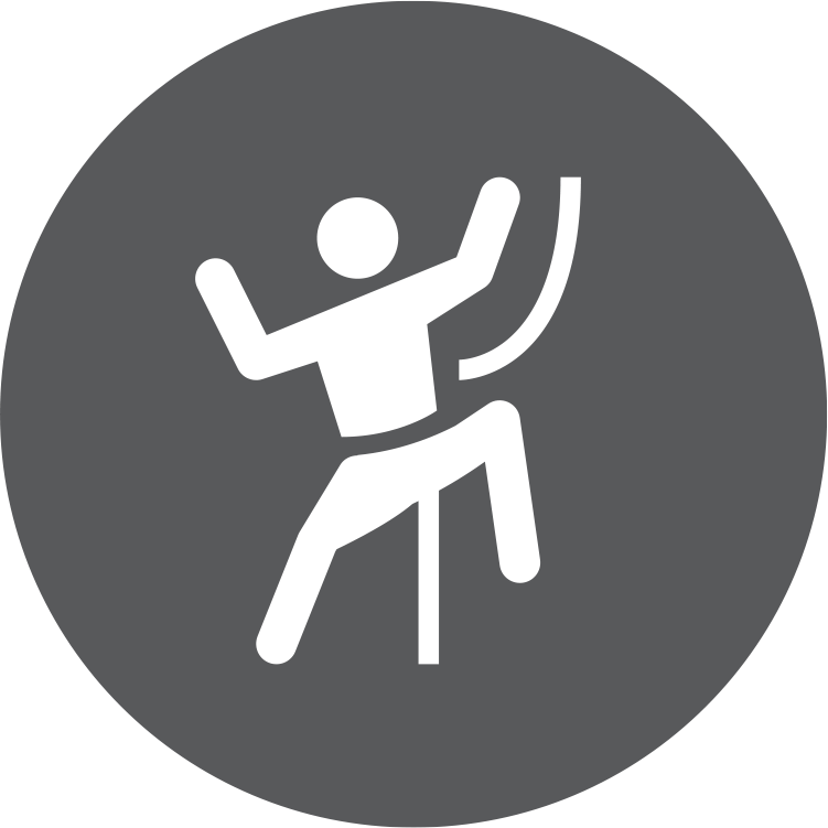 Rock-climbing - Icon Facebook Gray Png (751x751), Png Download