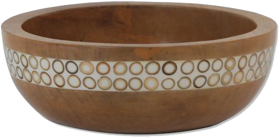 Natural Inlaid Mango Wood Salad Bowl, Small - Mango Wood Salad Bowl (600x600), Png Download