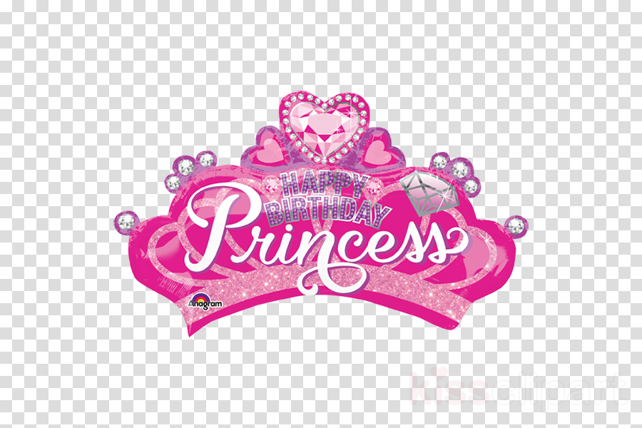 Ballon Hélium Géant Couronne Princesse Clipart Princess - Birthday Princess Crown (900x600), Png Download