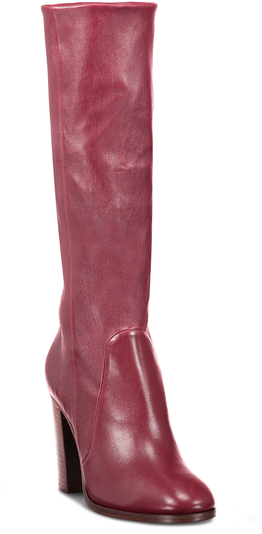 Hermione Leather Mid Calf Boot Cherry (1280x1920), Png Download