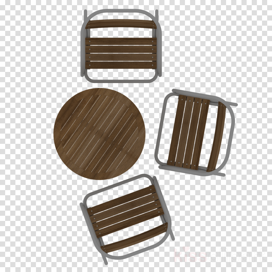Park Bench Top View (900x900), Png Download