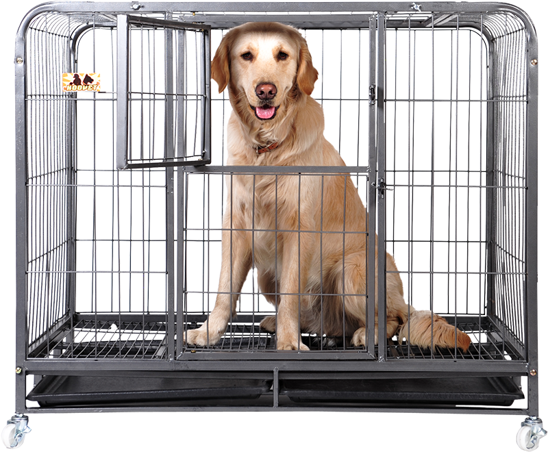 Huayuan Hoopet Square Tube Dog Cage Large Dog Jinmao - Dog (800x800), Png Download