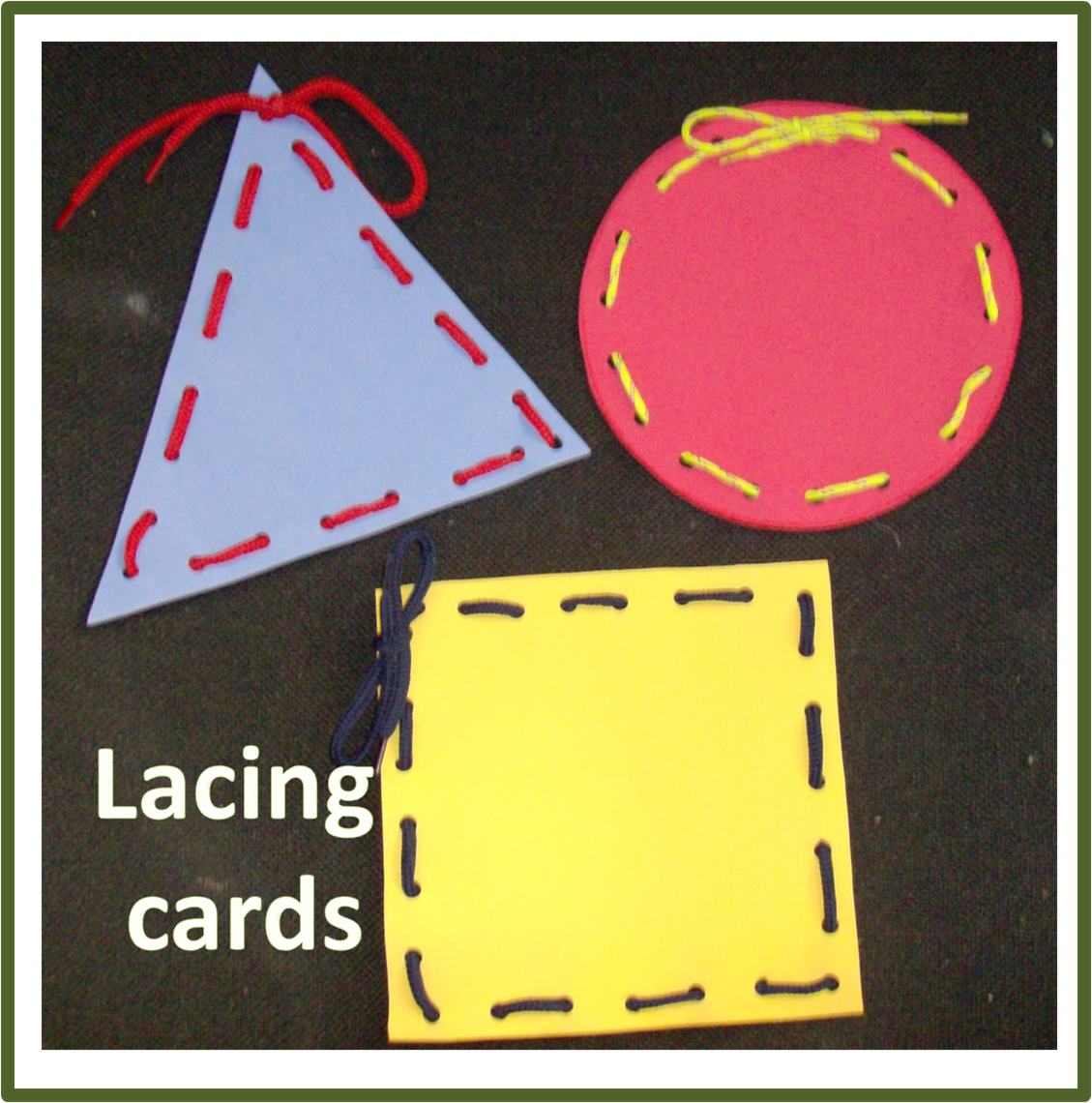 Shape Blog 3 - Shape Lacing Cards (1129x1140), Png Download