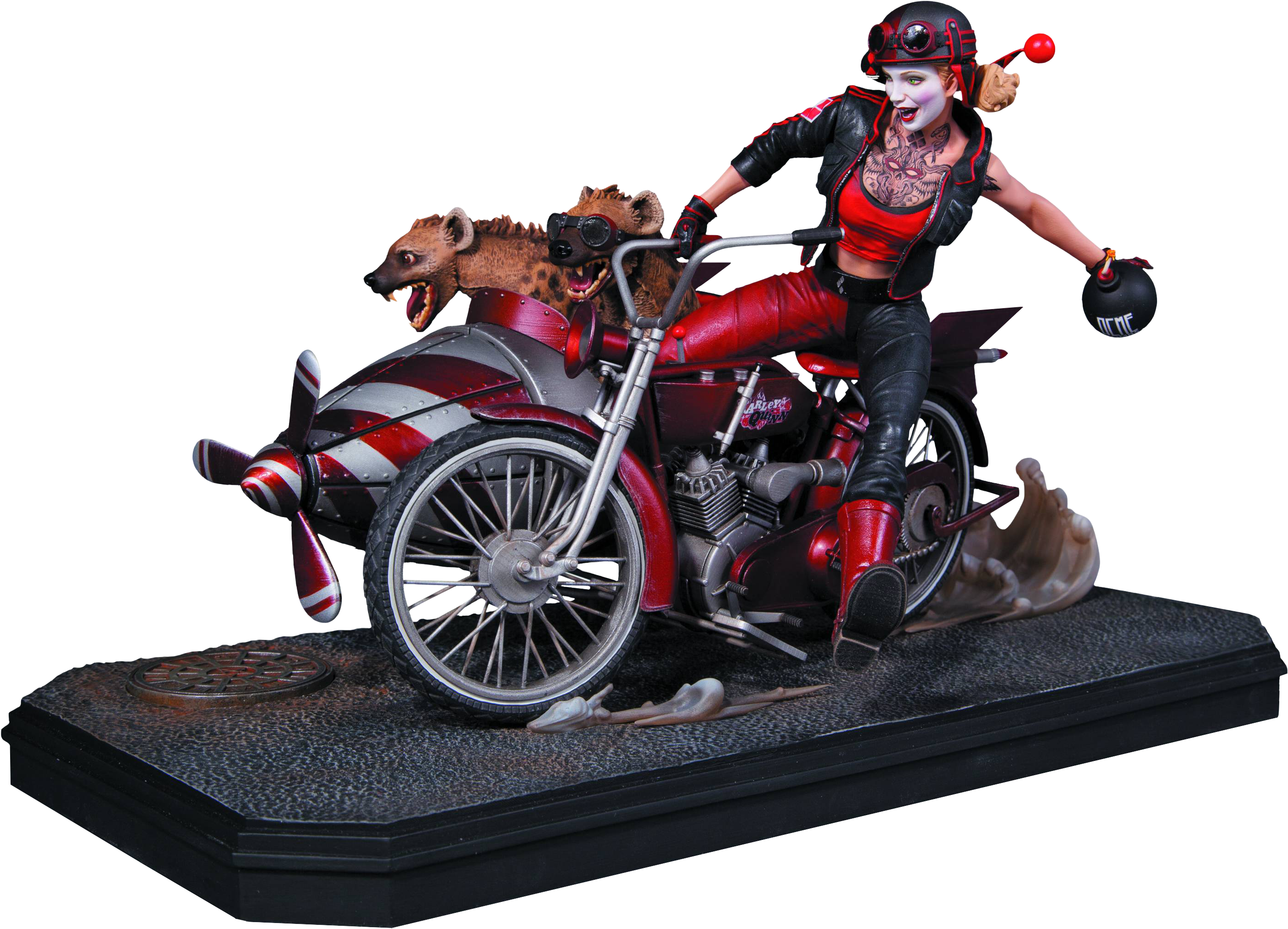 Gotham City Garage Harley Quinn With Sidecar - Gotham City Garage Harley Quinn (3000x2400), Png Download