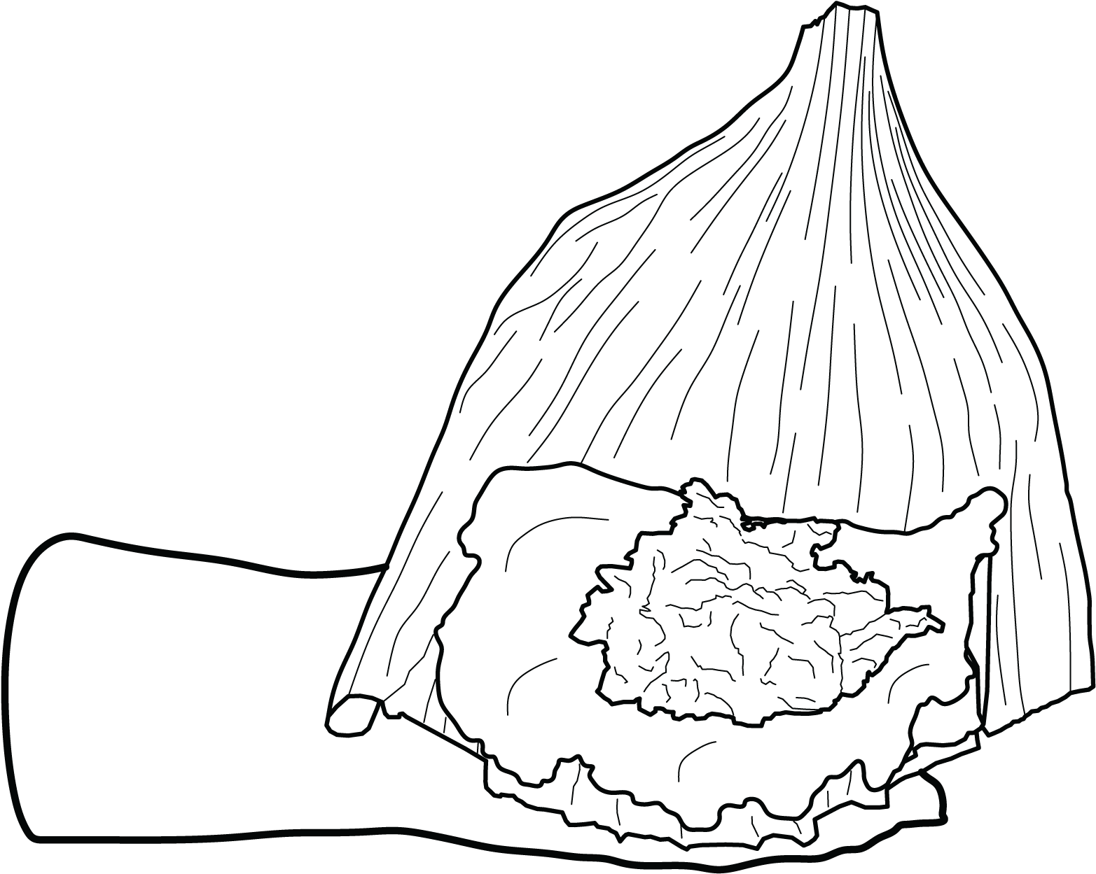 007 3 Tamales - Line Art (2794x2833), Png Download