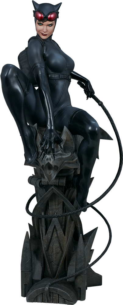 Catwoman Dc Comics Premium Format Figure By Sideshow (480x1000), Png Download