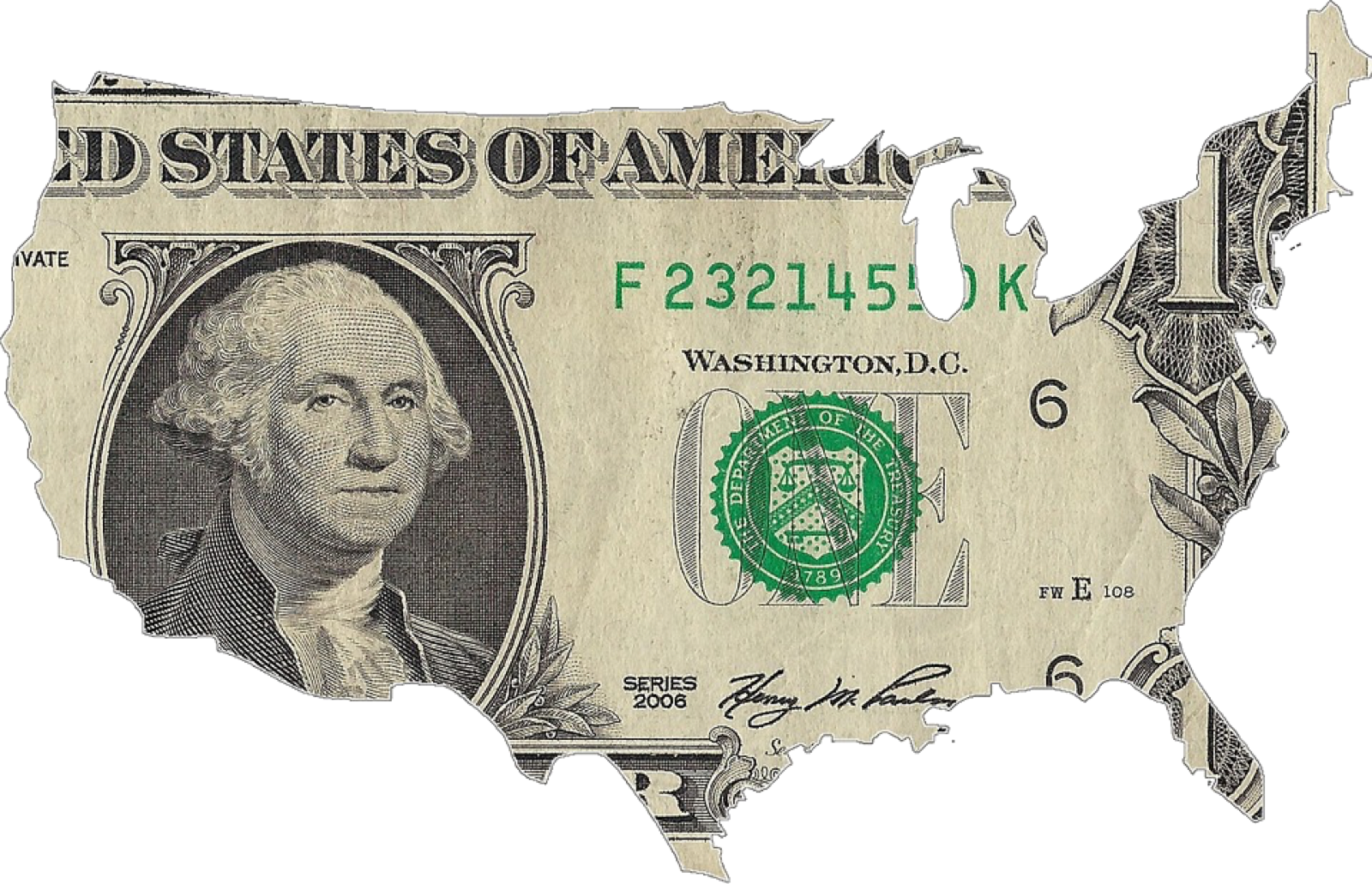 Investing In The Future Feels Riskier Than Buying Into - Dollar Bill (1600x1031), Png Download