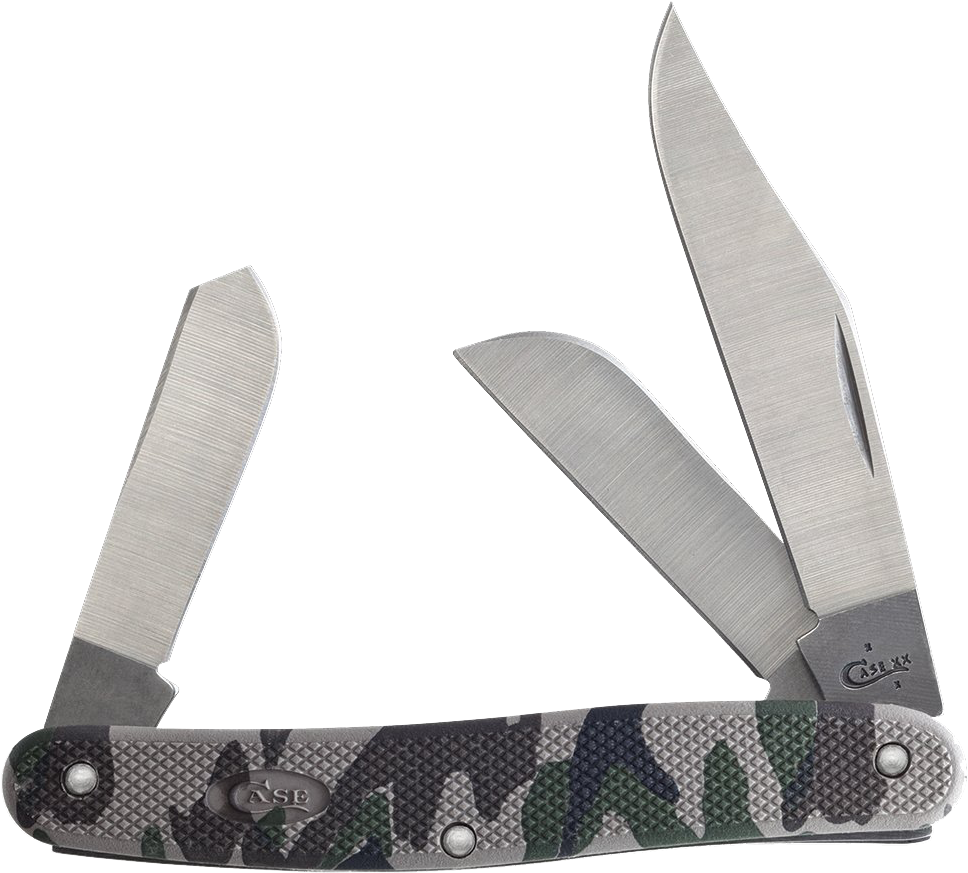 Spey Point Blade Shape Design - Case Xx Knives 18341 Medium Stockman Camo (1198x936), Png Download