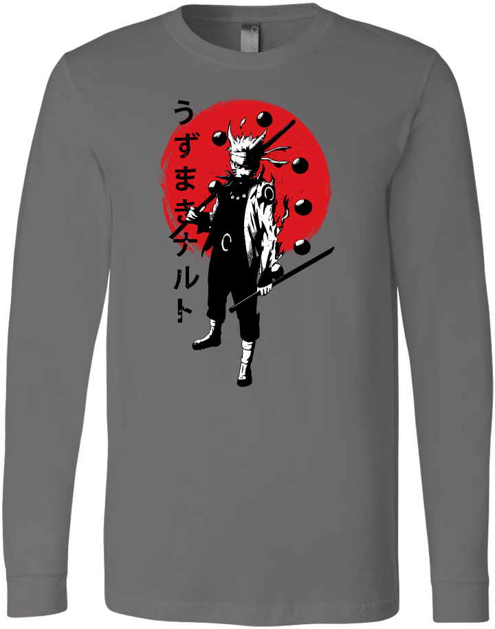 Uzumaki Naruto Nine Tail Fox Form - Sleeve (1000x1000), Png Download