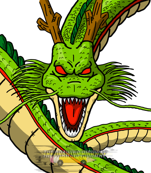 Clipart Freeuse Library How To Draw A Dragon Shenlong - Dragon Shenlong (573x659), Png Download