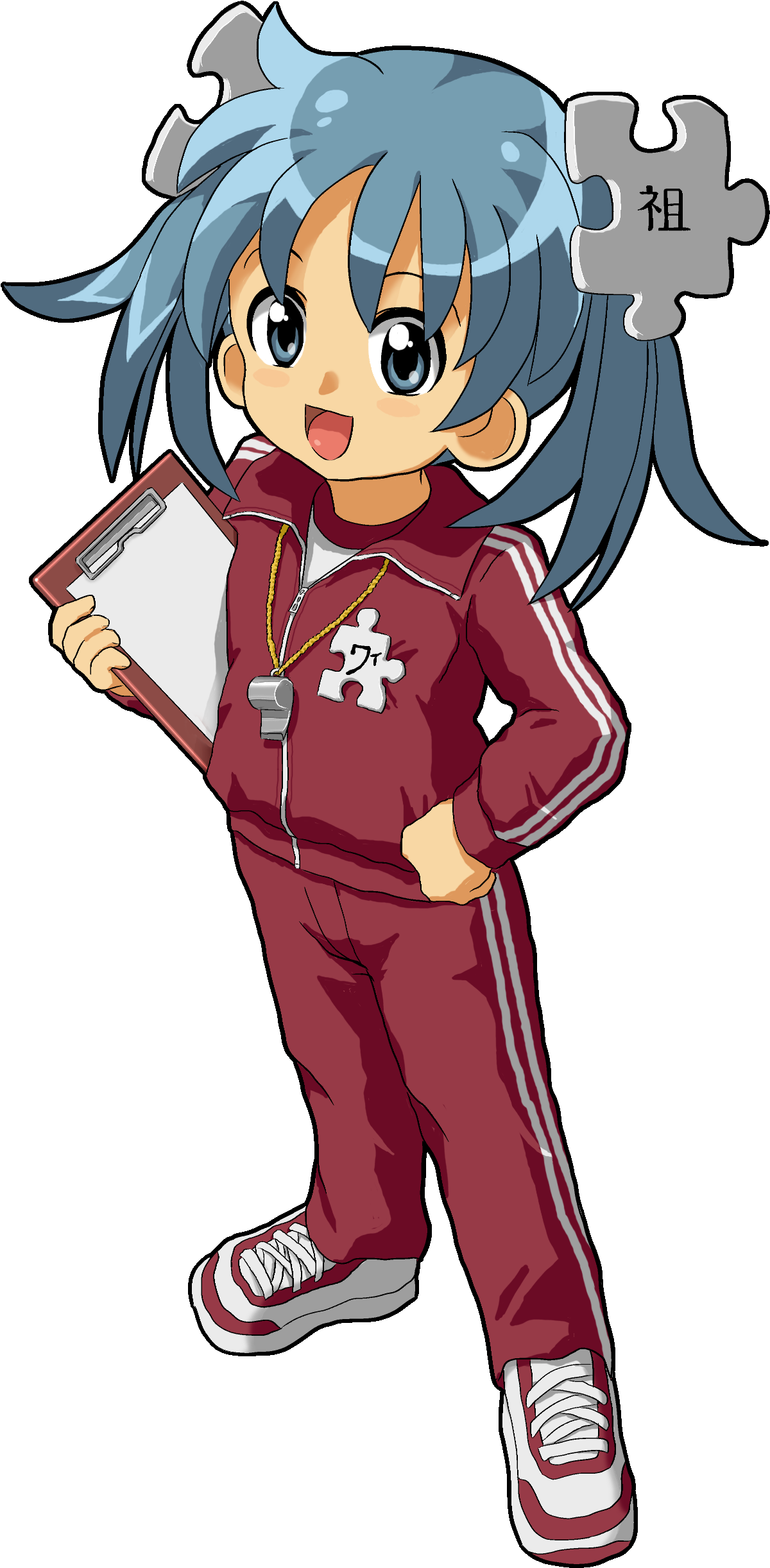 Wikipe-tan Coaching - Kasuga Commonswiki (1250x2500), Png Download