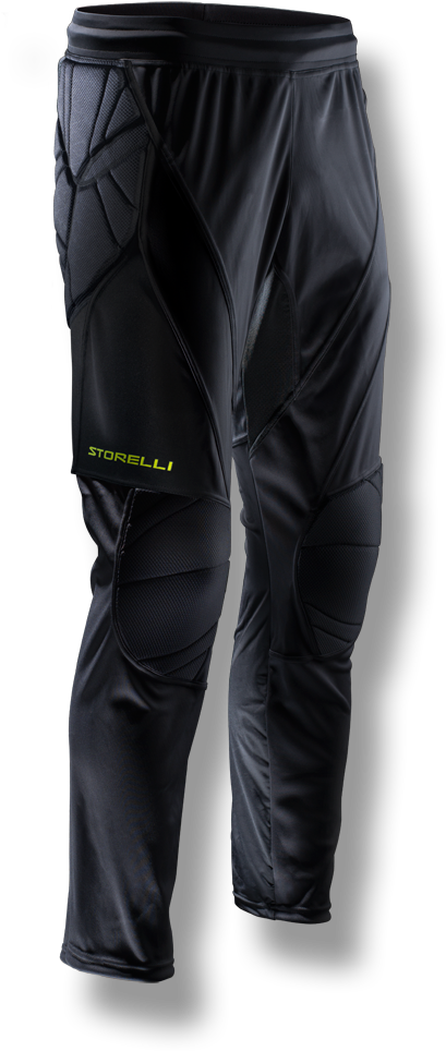 Soccer Youth Kids Goalkeeper Pants Knee Panel Fitted - Storelli Kids Exoshield Matchday Gk Long Pants Black (1024x1024), Png Download