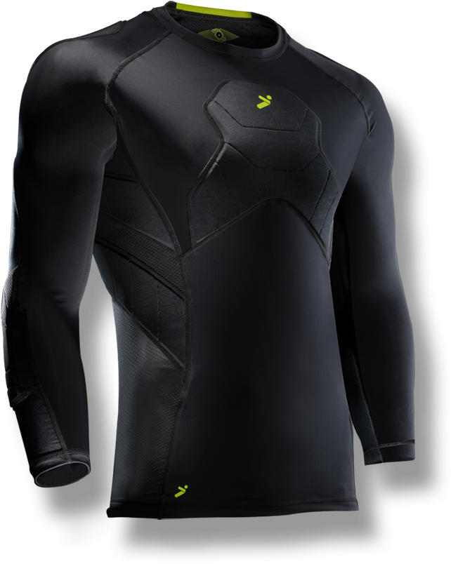 Soccer-goalkeeper Compression Style Shirt With Padded/protection - Armored Compression Shirt (1024x1024), Png Download