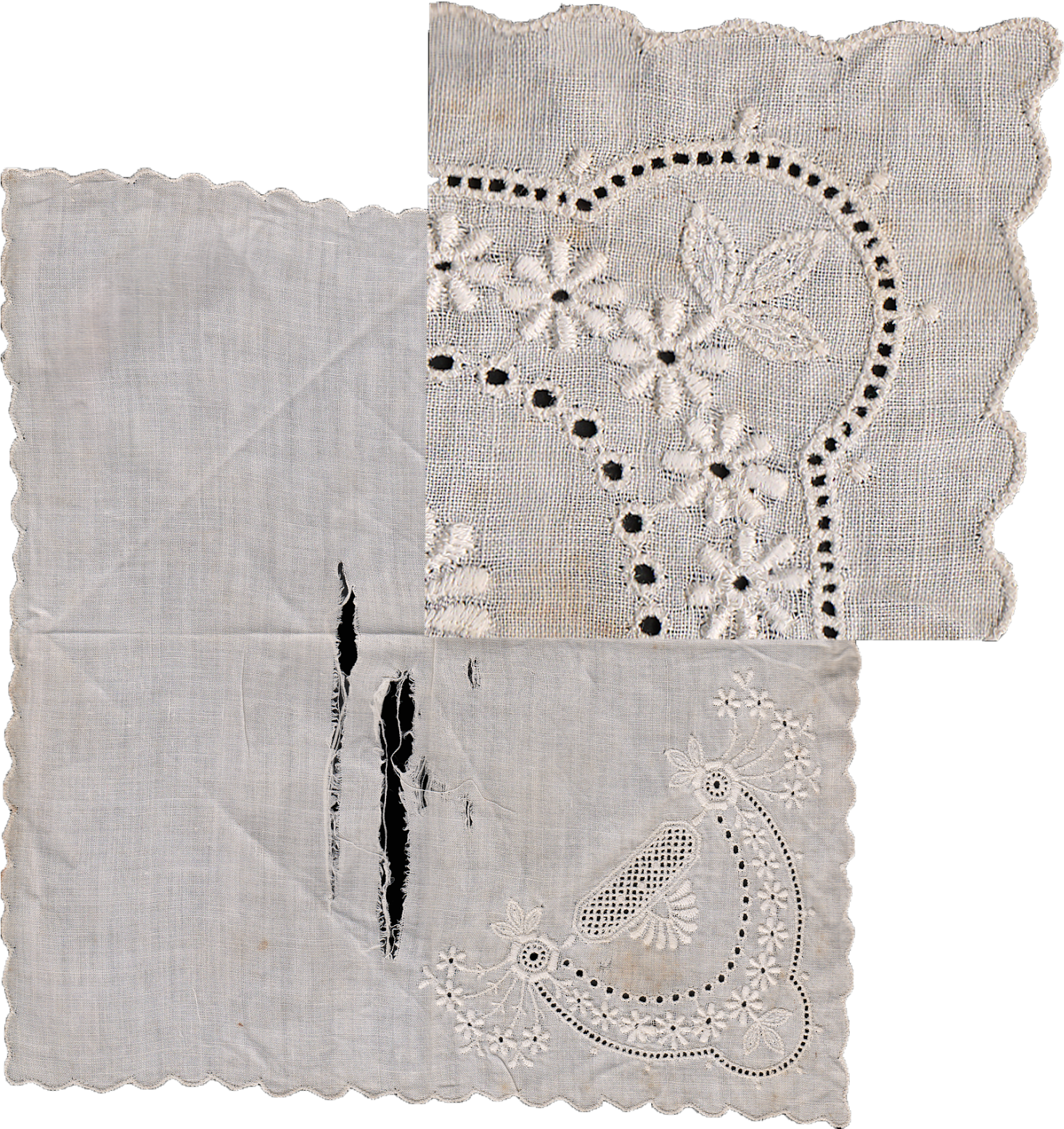 This Embroidered Handkerchief Is Over 100 Years Old - Patchwork (1471x1600), Png Download
