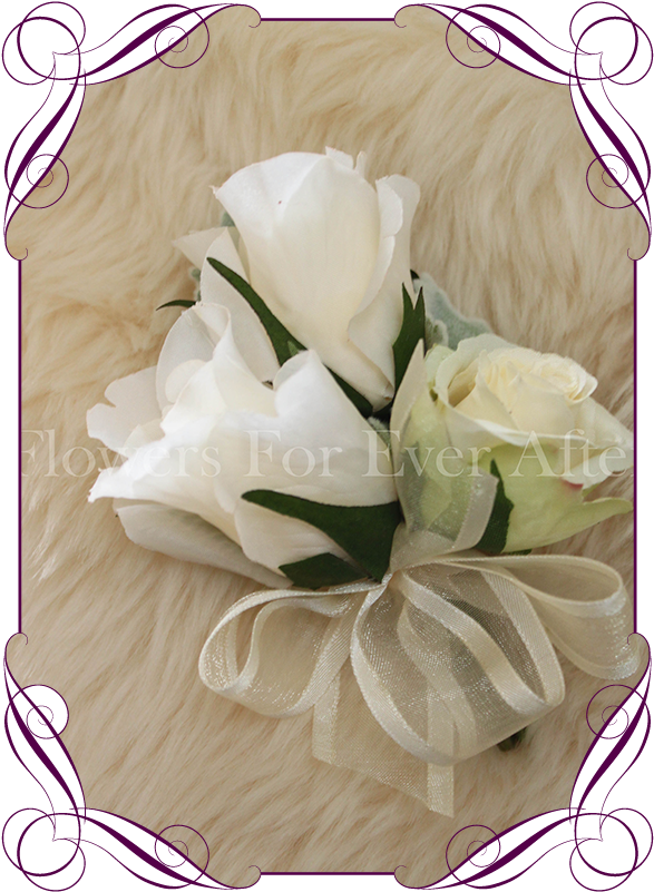 Ivory Silk Artificial Roses In A Classic Design - Flower Bouquet (608x822), Png Download